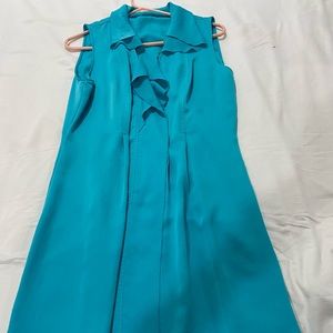 Turquoise 100% Silk, Designer Brand dress purchased at 25th century NY
